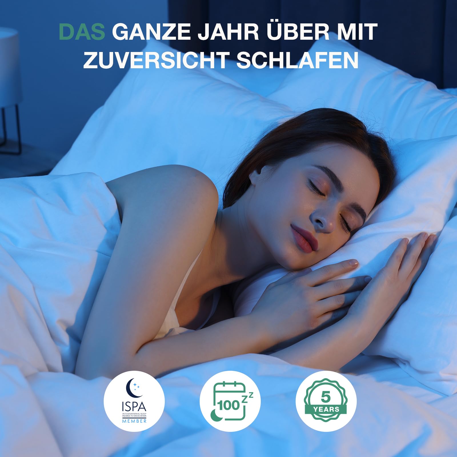 Novilla Matratzentopper 135x190 cm, 5 cm Höhe Kaltschaum H3 - Antirutsch, Waschbarer Matratzenauflage Bezug - Für Boxspringbett, Wohnwagen & Schlafsofa