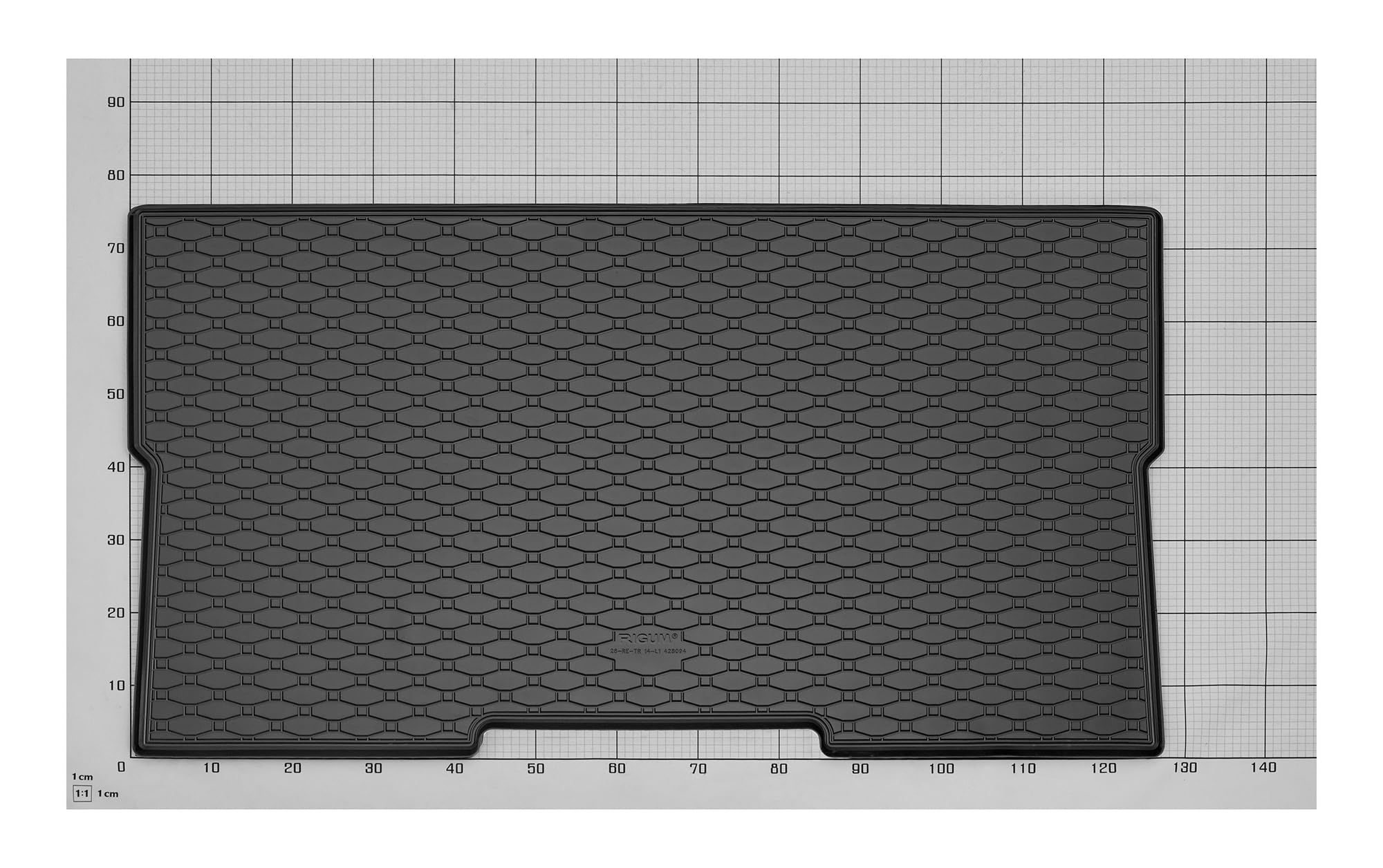 Passgenaue Kofferraumwanne und Gummifußmatten geeignet für Renault Trafic ab 2014 L1 + Gurtschoner