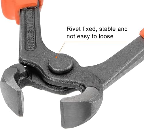 Miniatura 5 de HARFINGTON Alicates de corte de extremo de 6 pulgadas, alicates extractores de uñas con mango de PVC naranja negro para manualidades de bricolaje