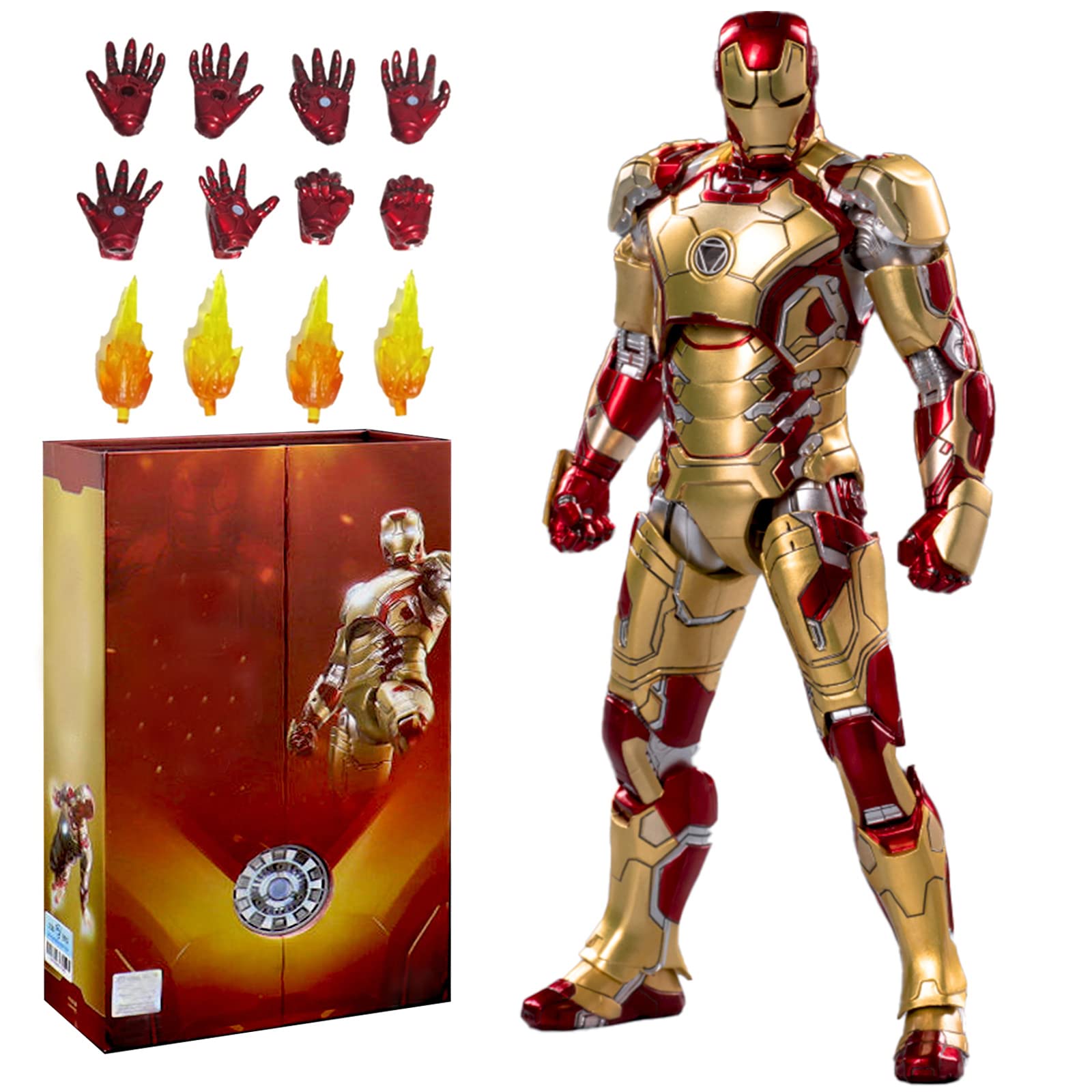 OVONNI Ironman Mark 42 Model Exquisite Painting All Joints Movable 7 Inch Collectible Action Figure