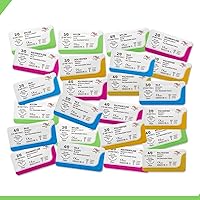 Vista 8 de Sutures Thread with Needle (24 Mixed 2/0, 3/0, 4/0) - Practicing Suturing; Taxidermy; Military Tactical Drill, Hospital Clinic Rotation, Camping
