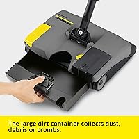 Vista 6 de Escoba eléctrica comercial Kärcher EB 30/1, barredora inalámbrica, limpiador multisuperficie, escoba telescópica, junta universal