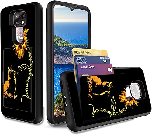 Funda para Moto G Power 2021, de doble capa, a prueba de golpes, suave y dura, cartera interior suave, bolsillo para tarjeta de crédito, funda