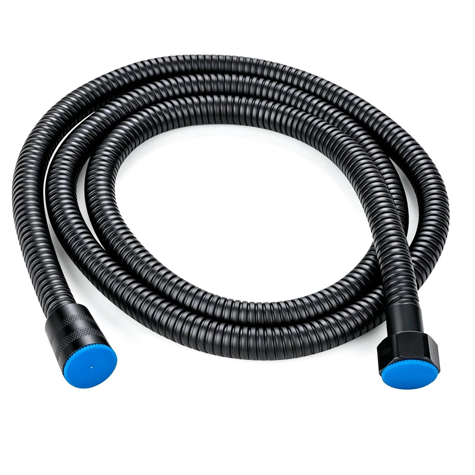 Tarqite 1Pcs Shower Hose, Black Shower Hose Stainless Steel 1.5m, Flexible Pipe Cable for Hand Spray(Black)