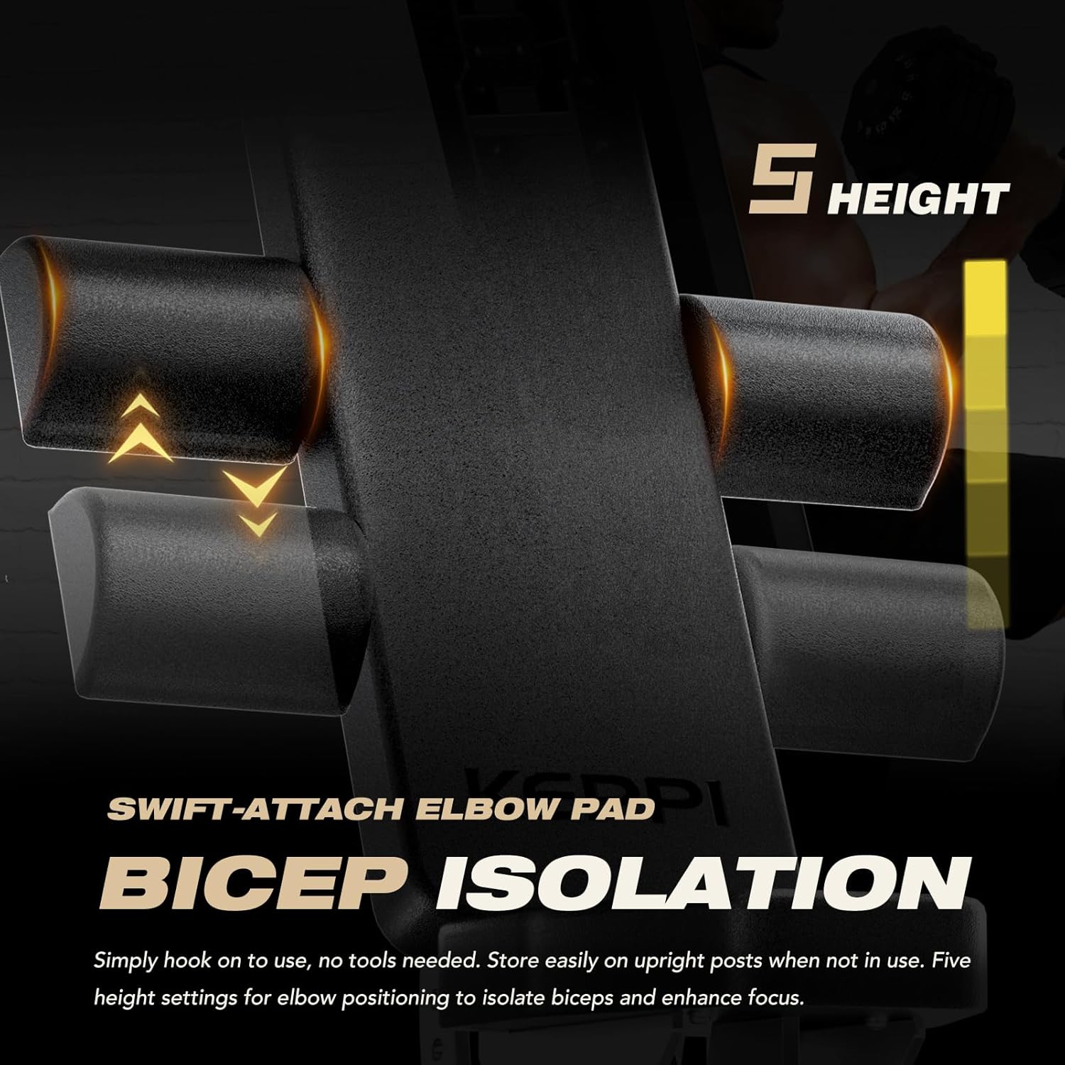 KeppiFitness Weight Bench, 1500LBS Capacity Workout Bench, 17” Bench Press Height, 11+8 Adjustable Weight Bench with Flat/Incline/Decline Angle and Vertical Storage - Bench6000 Series