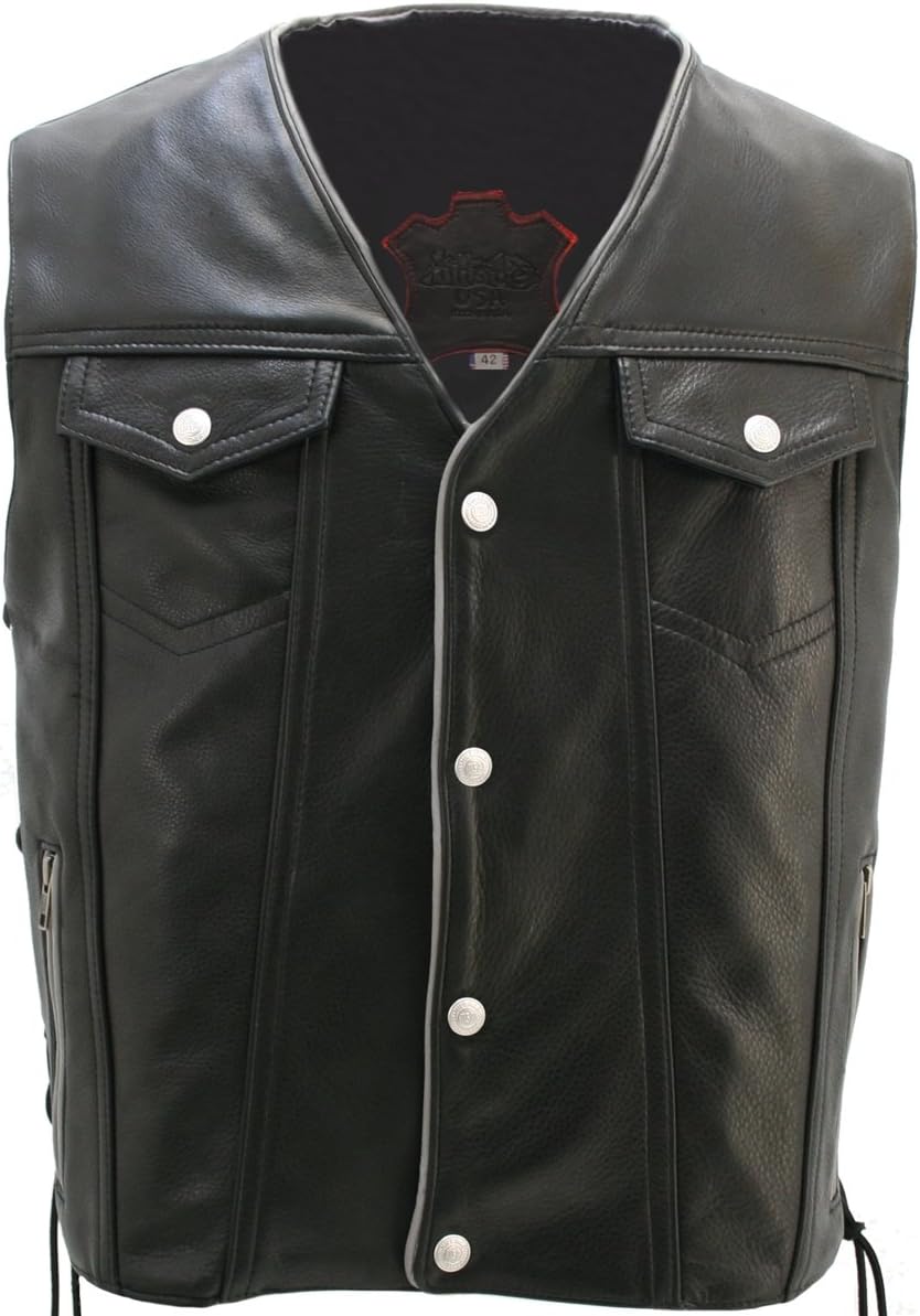 quality leather motorcycle vest