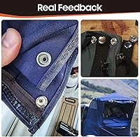 Vista 5 de 160 piezas de botones de presión, kit de cierres a presión de 15 mm de broches de acero inoxidable de grado marino para lonas de barco, broches