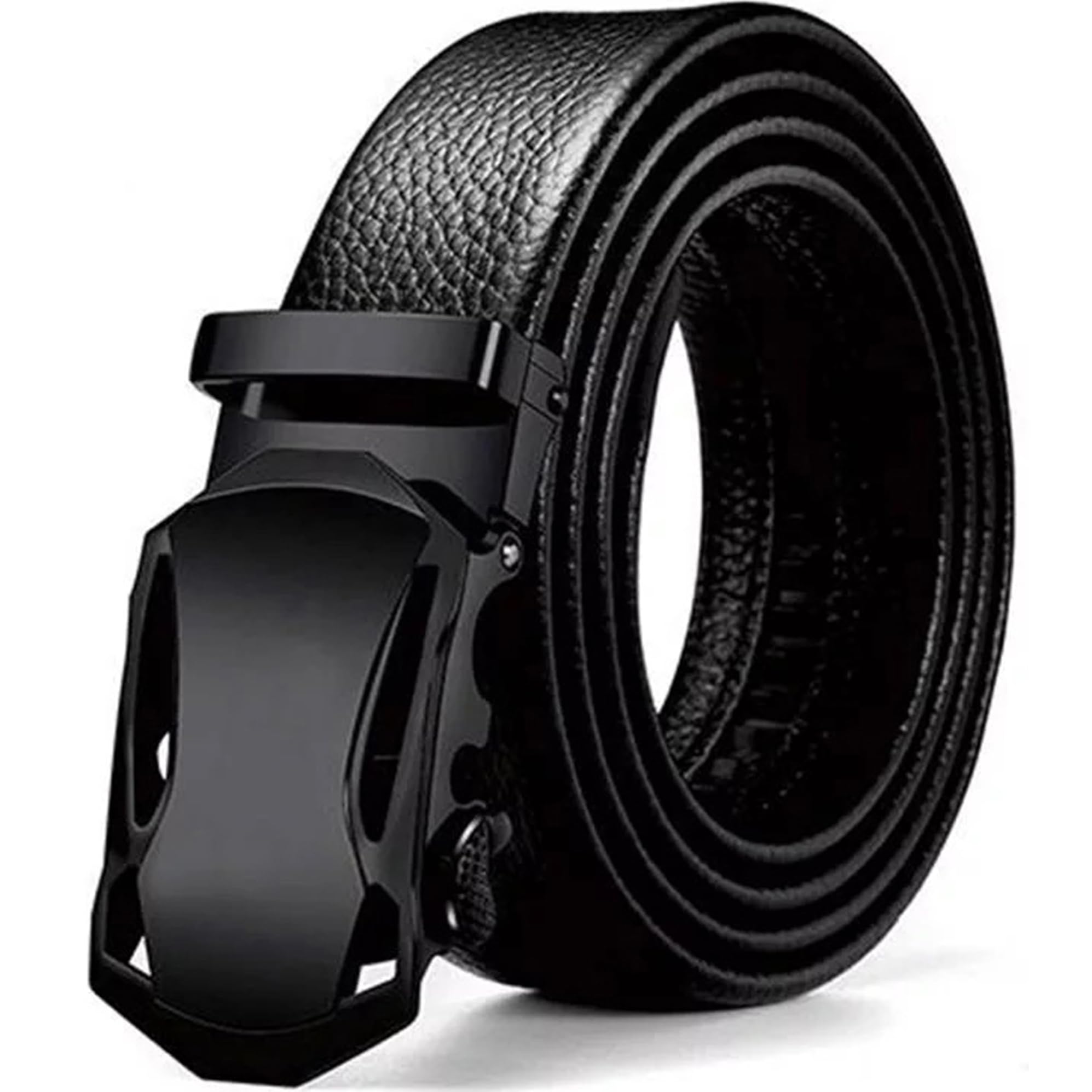 LUXIQESynthetic Leather Belt for Men with Autolock Buckle - Micro Adjustable Belt Fit Everywhere | Formal & Casual (BT1-3)