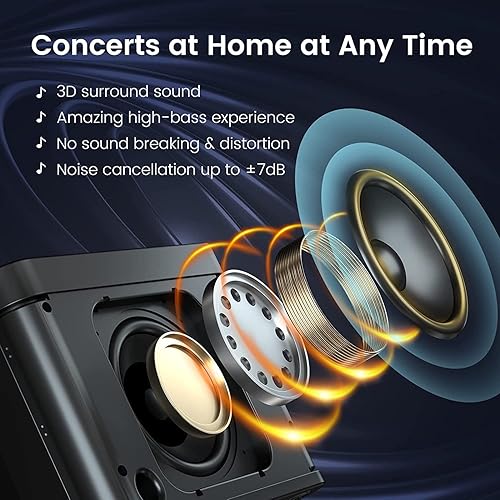 Vista 28 de Mini máquina de karaoke para niños y adultos, altavoz portátil de karaoke Bluetooth con 2 micrófonos inalámbricos para fiestas en casa, grandes