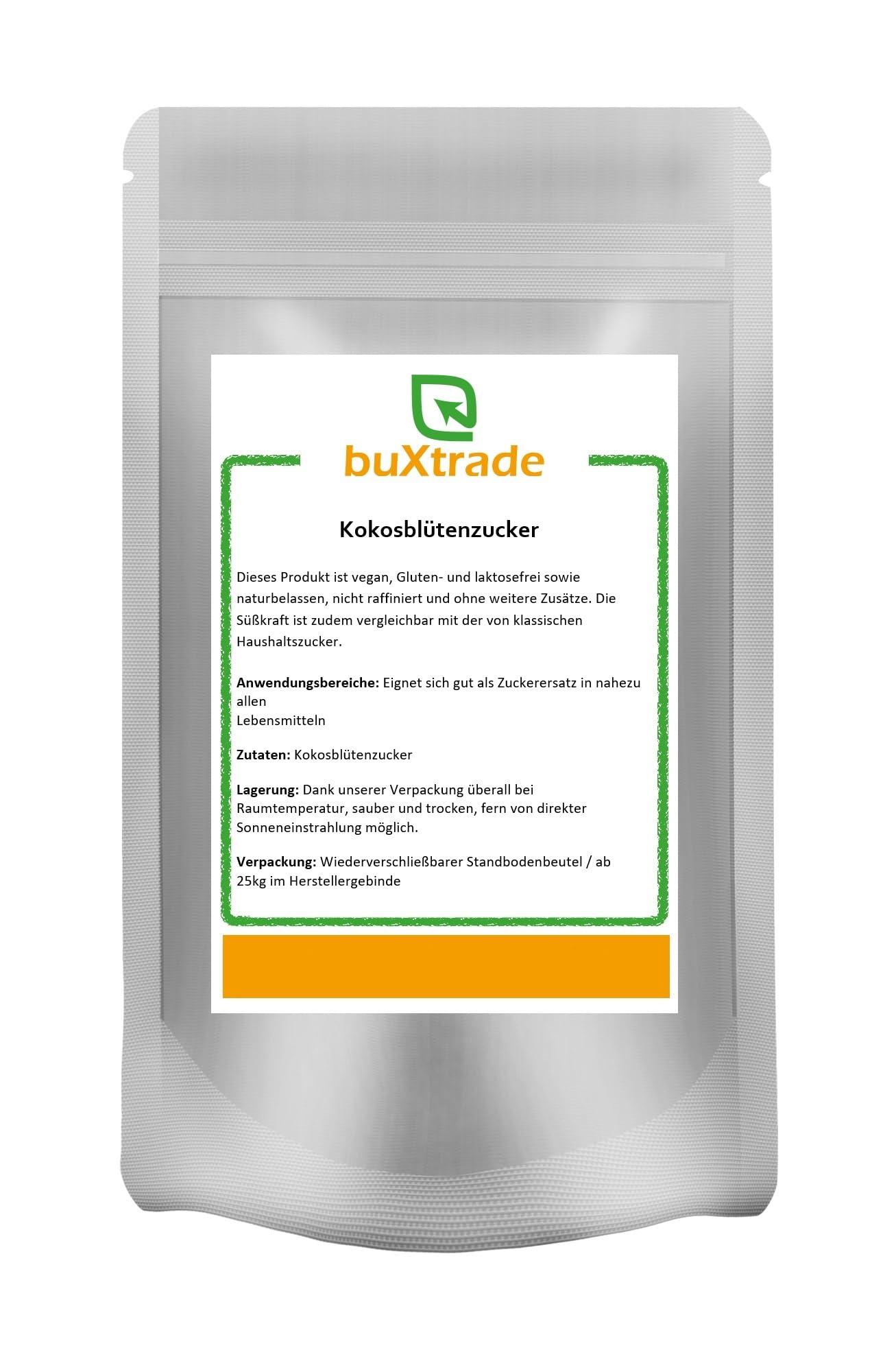 20 kg Kokosblütenzucker - Kokos Süßen Zimt Karamel goldfarbener Zucker