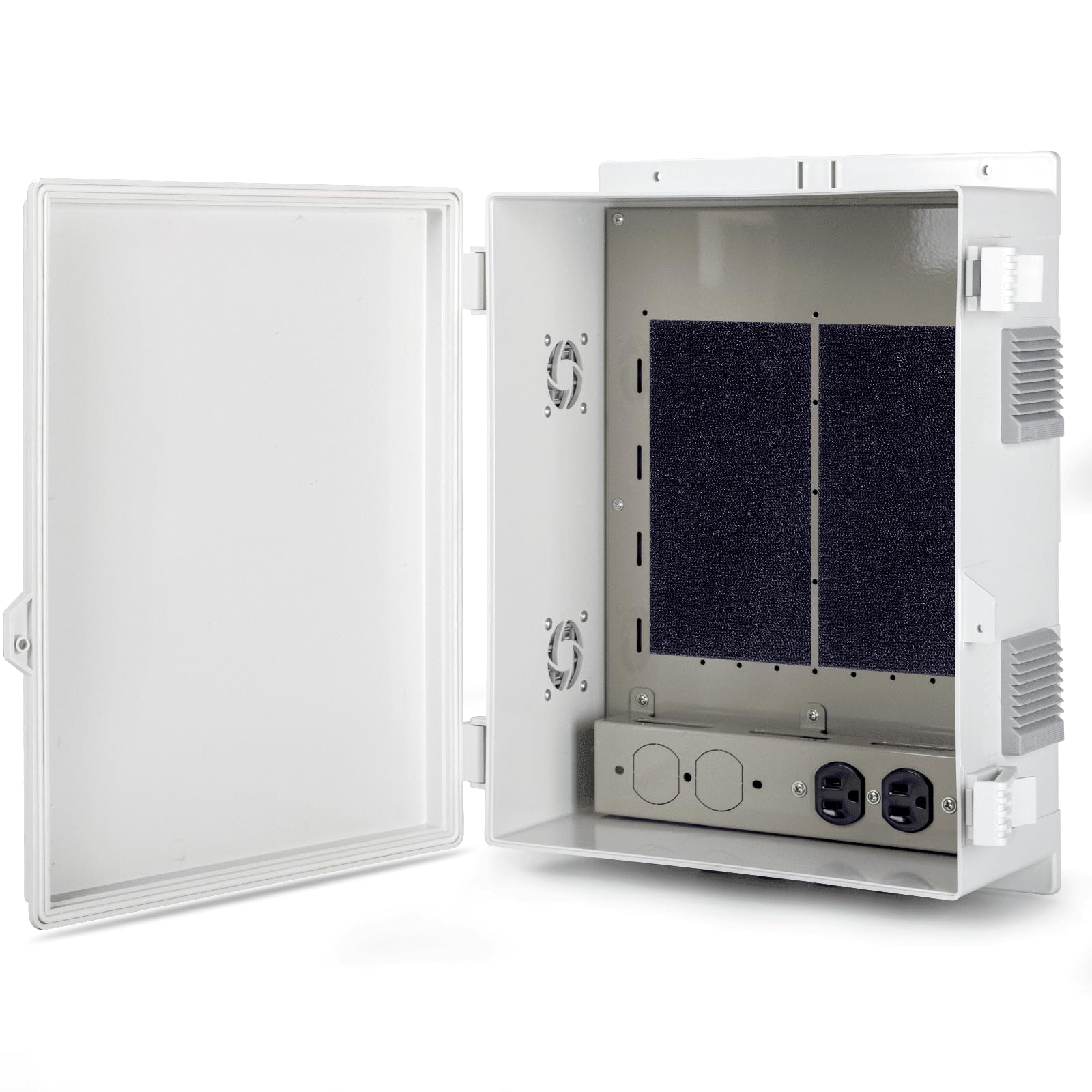 Namunanee Outdoor Electrical Junction Box with High Power Outlet, 16" H* 12" L* 5.9" W, ABS Water Resistant Enclosure with Internal Mounting Panel &