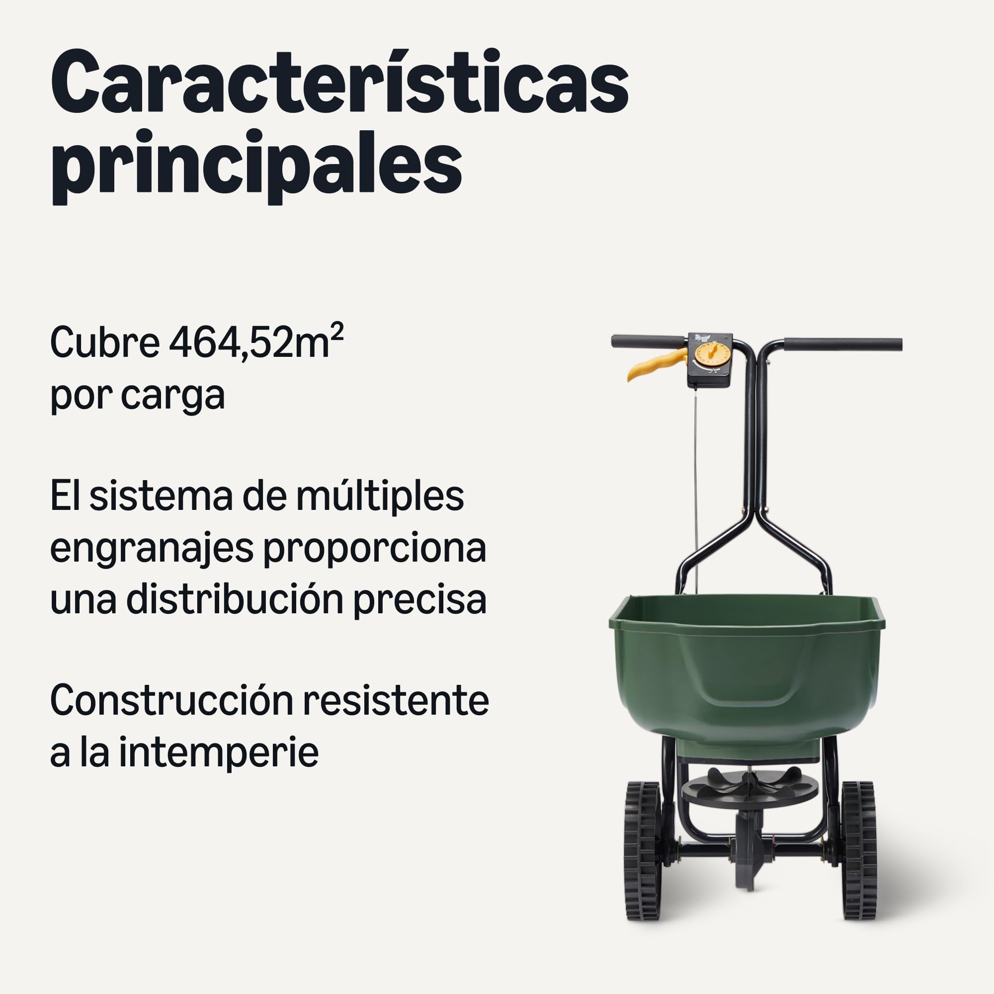 Amazon Basics Esparcidor de Fertilizantes para césped, Paquete de 1