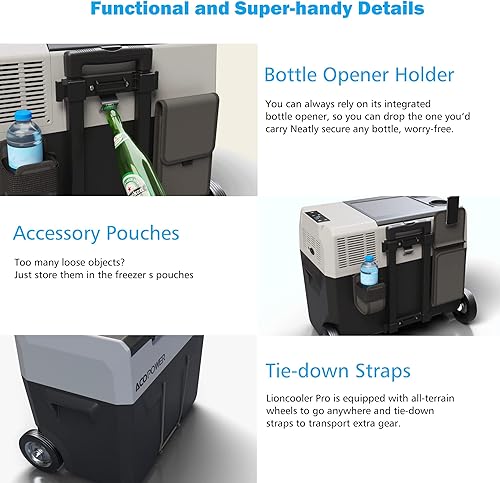 Miniatura 3 de ACOPOWER LiONCooler Pro HY-COMBO-PX50 - Congelador solar portátil de 52 cuartos de galón y panel solar de 90 W, kit combinado para camión, caravana,
