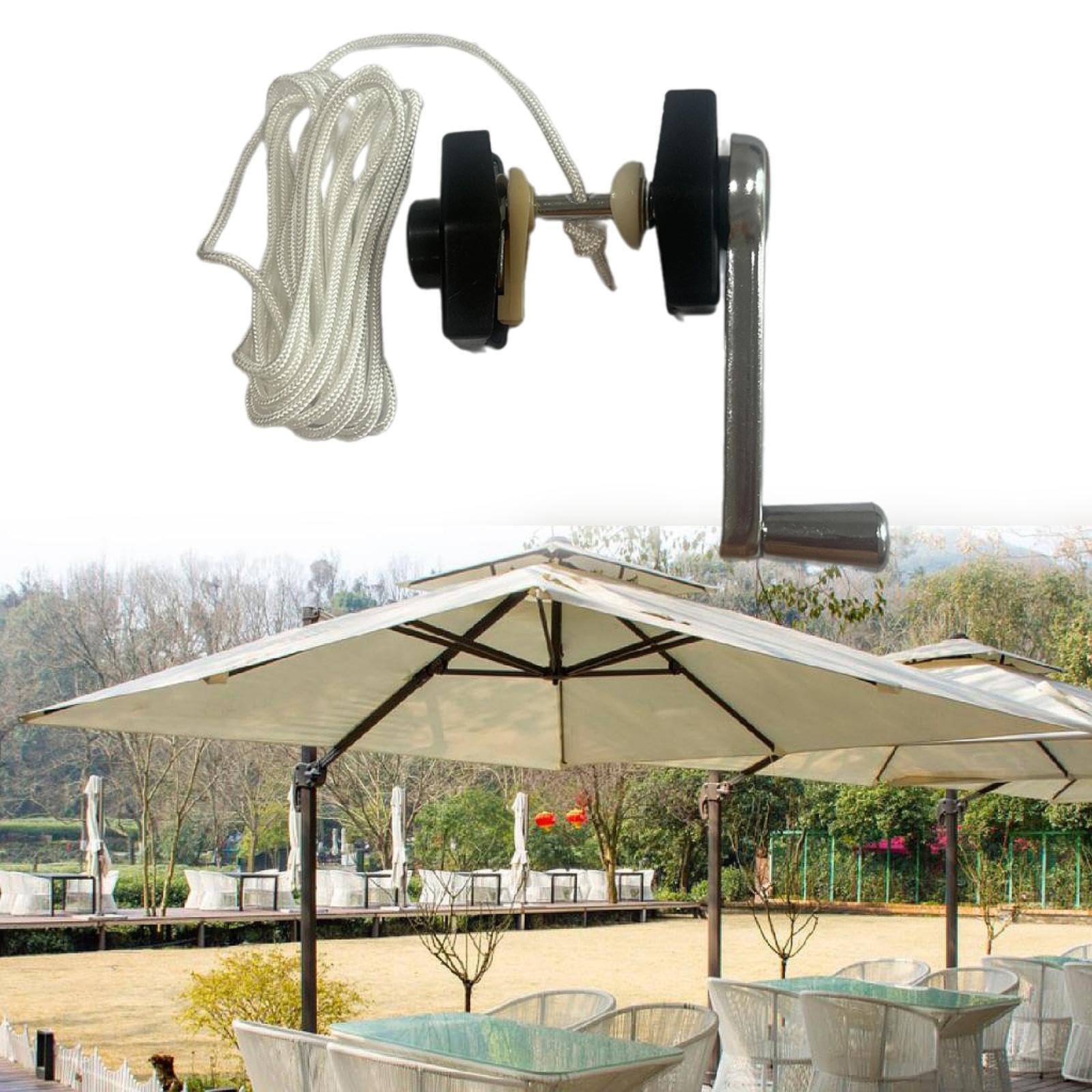 perfk Accessori per ombrellone da Giardino, Attacco a manovella, Pratico Pezzo di Ricambio per ombrellone per Feste, Balcone, Spiaggia, Giardino, Campeggio, Style C