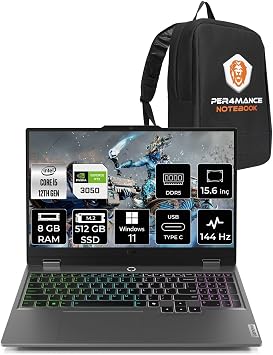 LENOVO LOQ i5 12600HX 8GB 512GB SSD RTX3050/6GB 15.6" FHD 144Hz W11P Gaming Laptop & PER4  anta