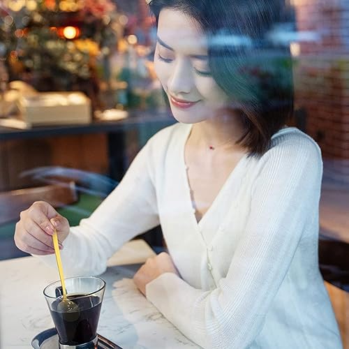 Miniatura 4 de Cucharas para café expreso, 10 unidades, 5.3 pulgadas, cucharas de acero inoxidable, para capuchino, café, postre, helado (plateado)