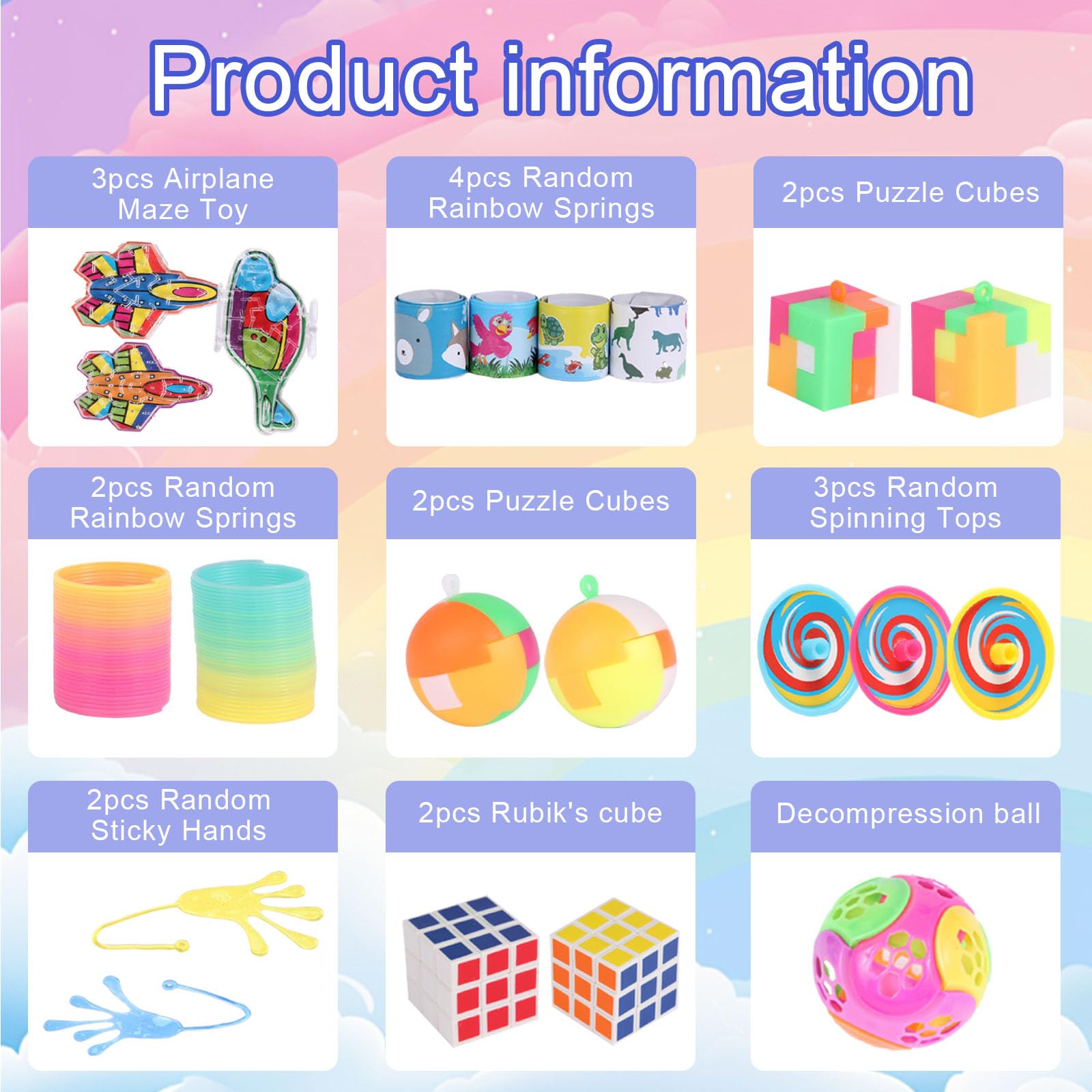 TGXLAK 70 pcs Fidget Toys Pack, Sensory Party Bag Fillers & Party Favours for Kids Pop It Poppers, Squishy, Stress Relief - Image 4