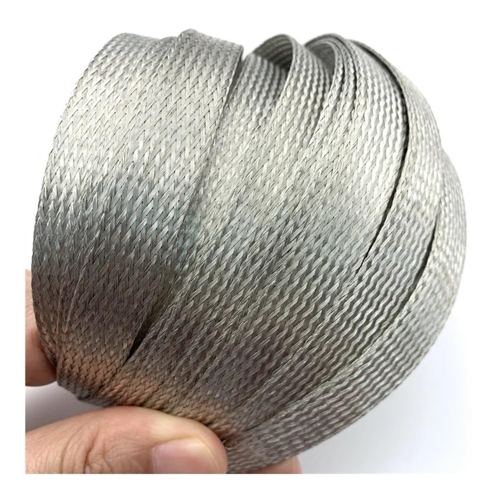 2, 4, 6, 8, 10, 16, 18 mm, cobre estañado, con funda retráctil de metal, blindado, protector de cable de señal, 2/5 m (cobre estañado, 5 m de ancho, 20 mm)