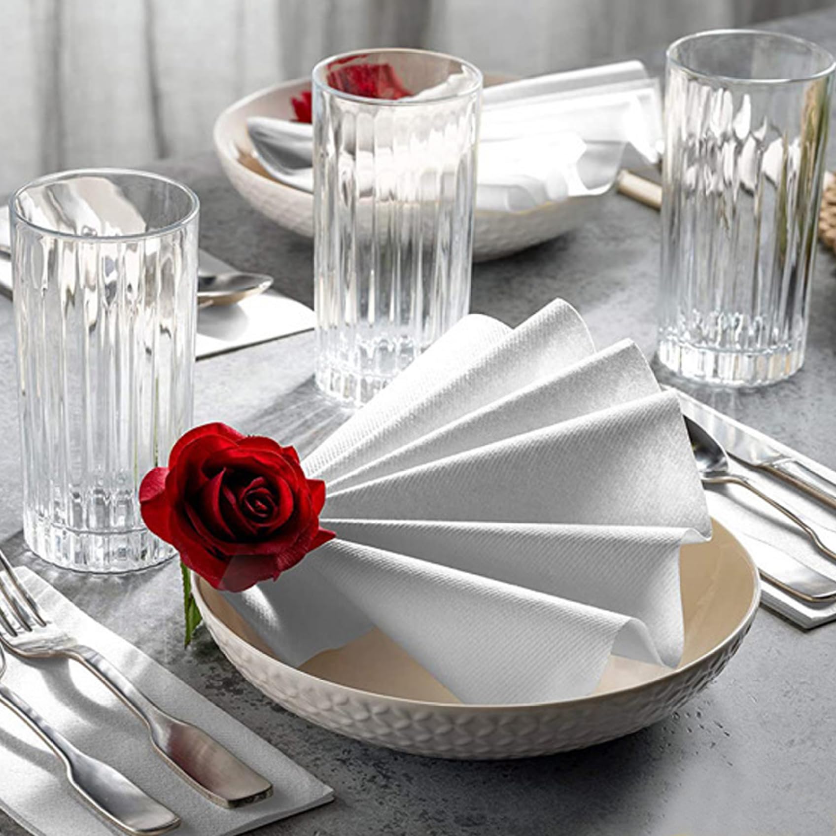 200 hojas de servilletas de papel de 12 x 17 pulgadas, servilletas desechables suaves y absorbentes para cocina, baño, fiesta, boda, papel desechable..