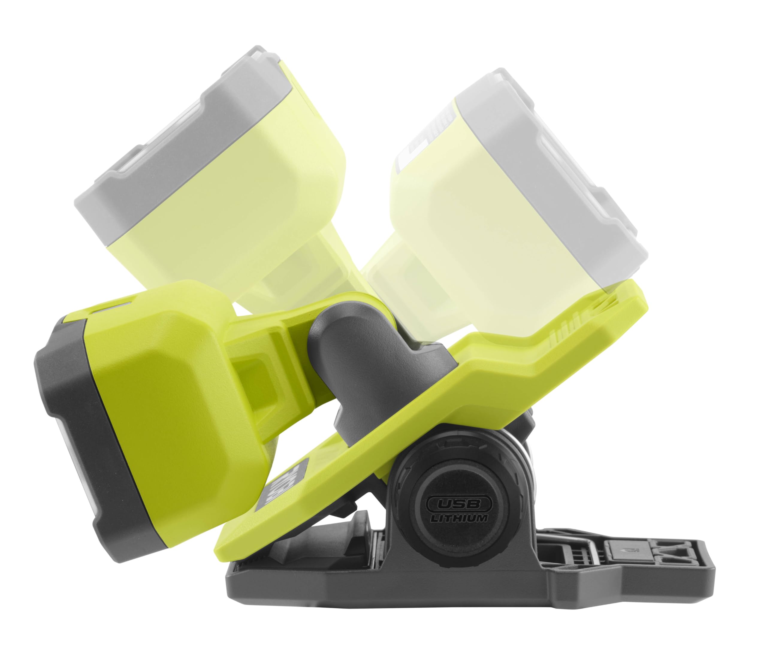RYOBI 4 V USB-LITHIUM Akku-Klemmleuchte RLC4-0, 1.000 Lumen, magnetisch, 3 Leuchtstufen, ohne Akku und Ladegerät