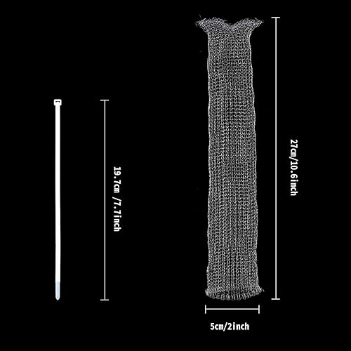 Miniatura 2 de 48 trampas de pelusa para lavadora, trampas de pelusa de acero inoxidable, trampas de pelusa de malla para lavandería, filtro de manguera para