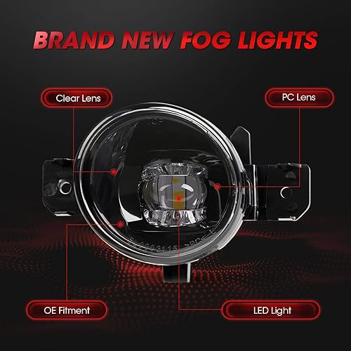 Miniatura 4 de WEZEMLIGHT Nueva versión de luz antiniebla LED para Nissan Fog Light 2004-2018 Nissan Sentra11-14 Nissan Maxima07-up Altima Sedan14-16 Rogue08-10