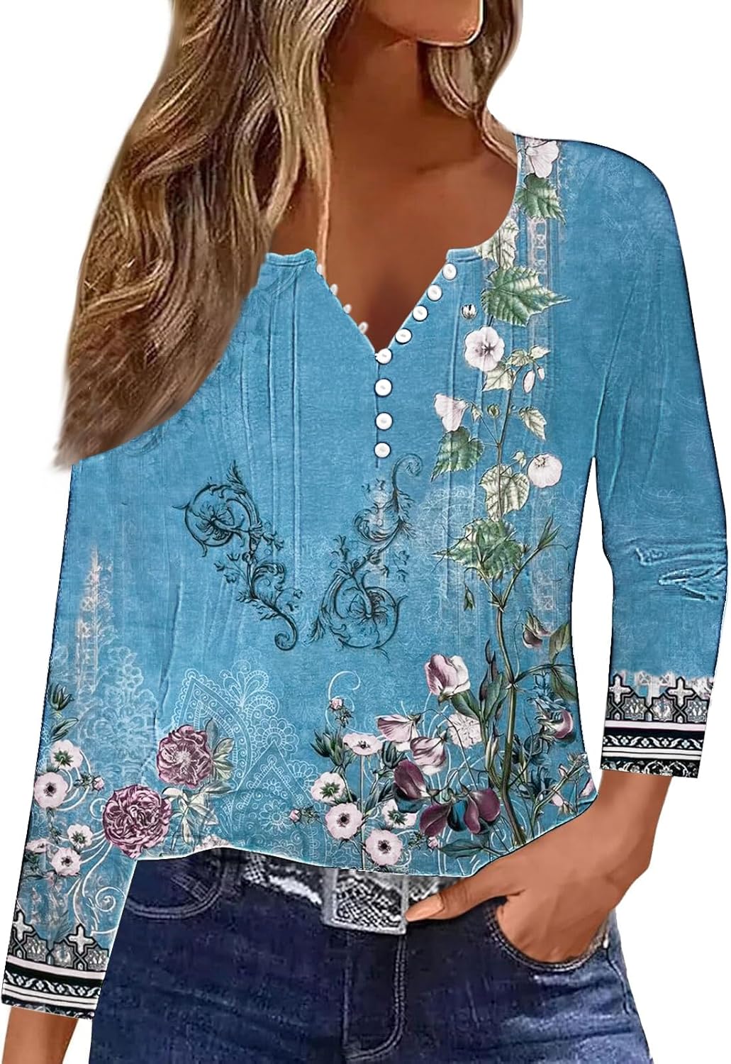 Disamer Womens T Shirts 2026 Fashion Tops Long Sleeve Pleated Dressy Casual Button Down Blouses Fall Clothes