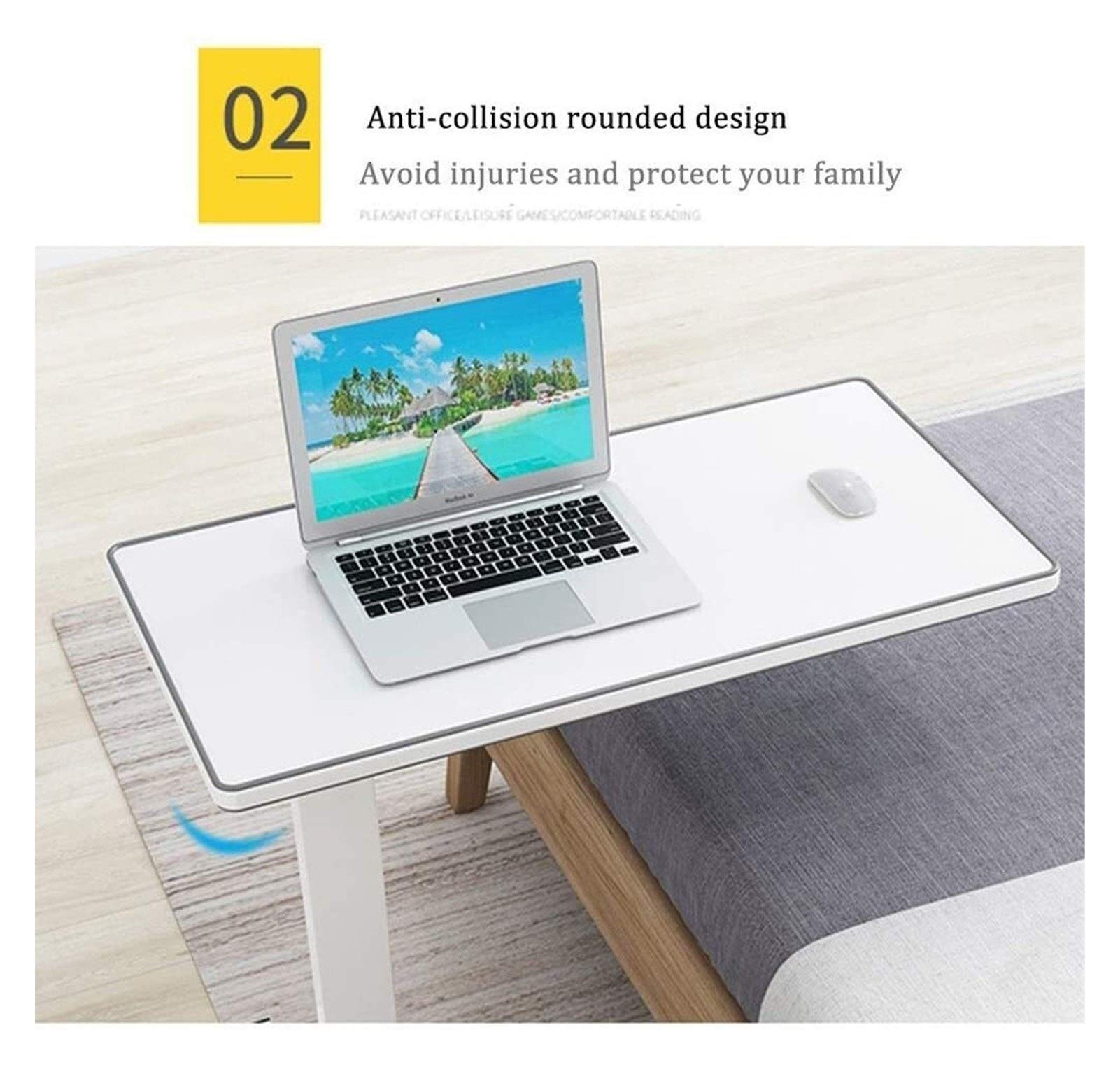 Tavolo Servitore Tavolino Servitore Ruote Comodino Scrivania Base A Forma Di C Scrivania Per Laptop Tavolino Per Ufficio Domestico Tavolo Mobile Postazione Di Lavoro Tavolo Pieghevole Mobile