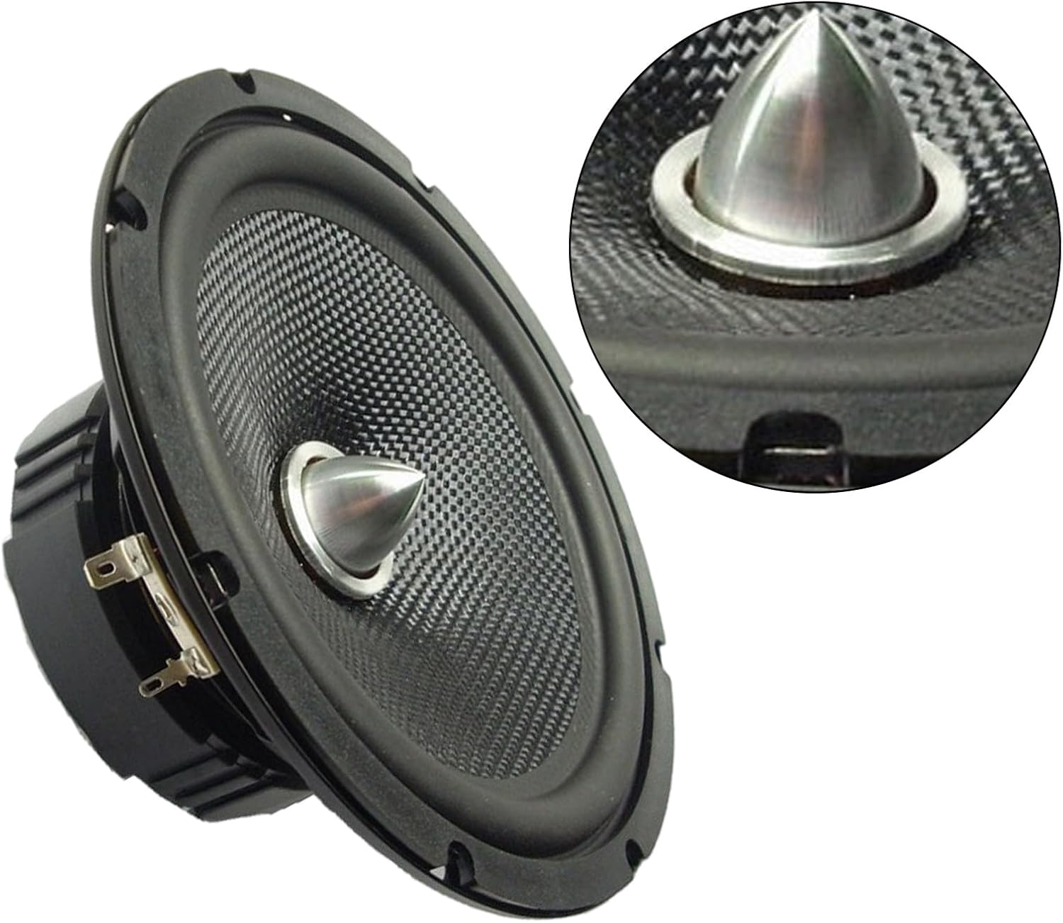 6.5inch/168mm Midrange Bass Speakers Glass Fiber Woofer Sound Loudspeaker for Home Theater Bookshelf Car KTV Stage Glass Fiber Woofer