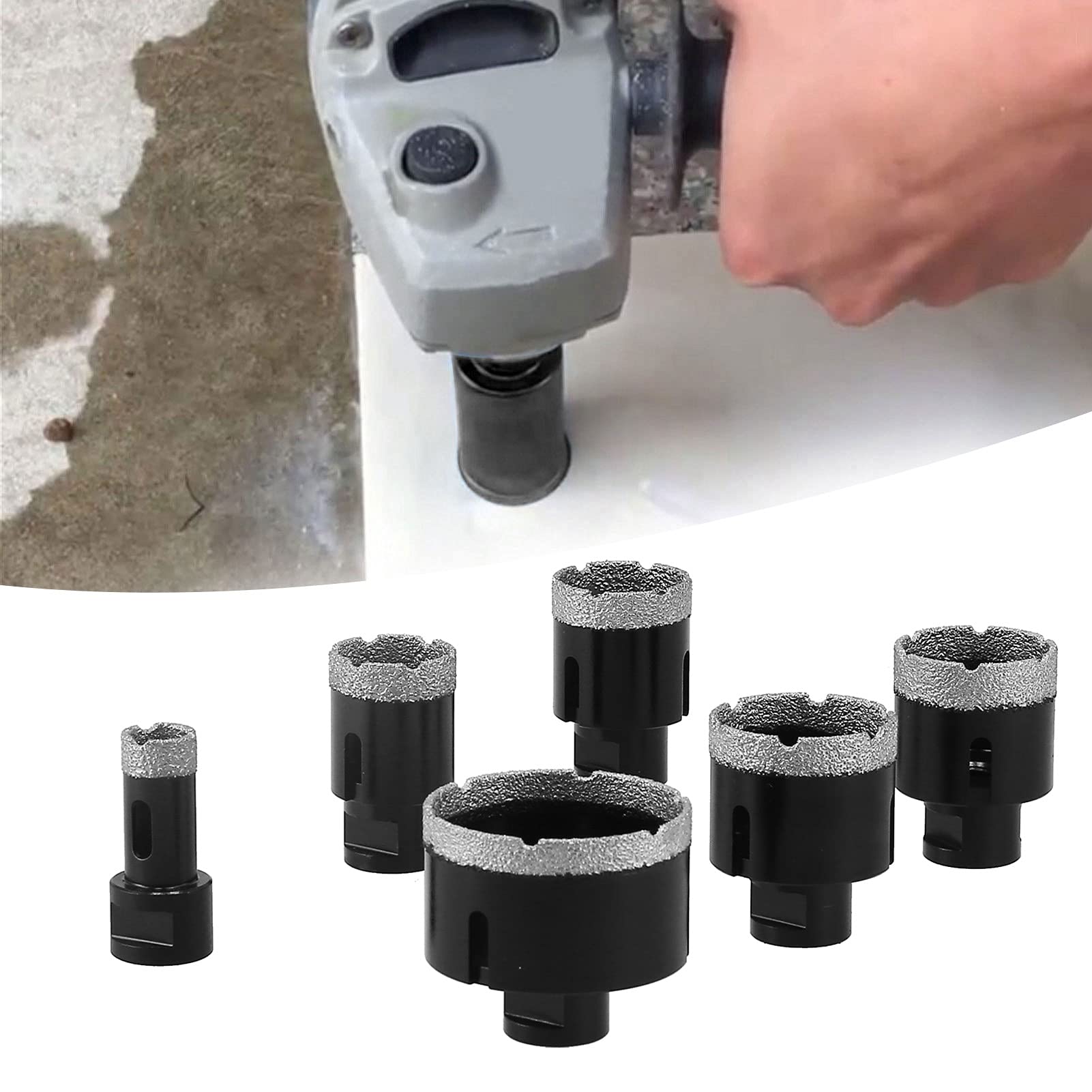 Otwornica, zestaw otwornicy do metalu 6 w 1, zestaw otwornicy 20–68 mm M14 z pudełkiem, zestaw otwornicy do klamki drzwiowej, do miękkiego drewna, sklejki i płyt kartonowo-gipsowych
