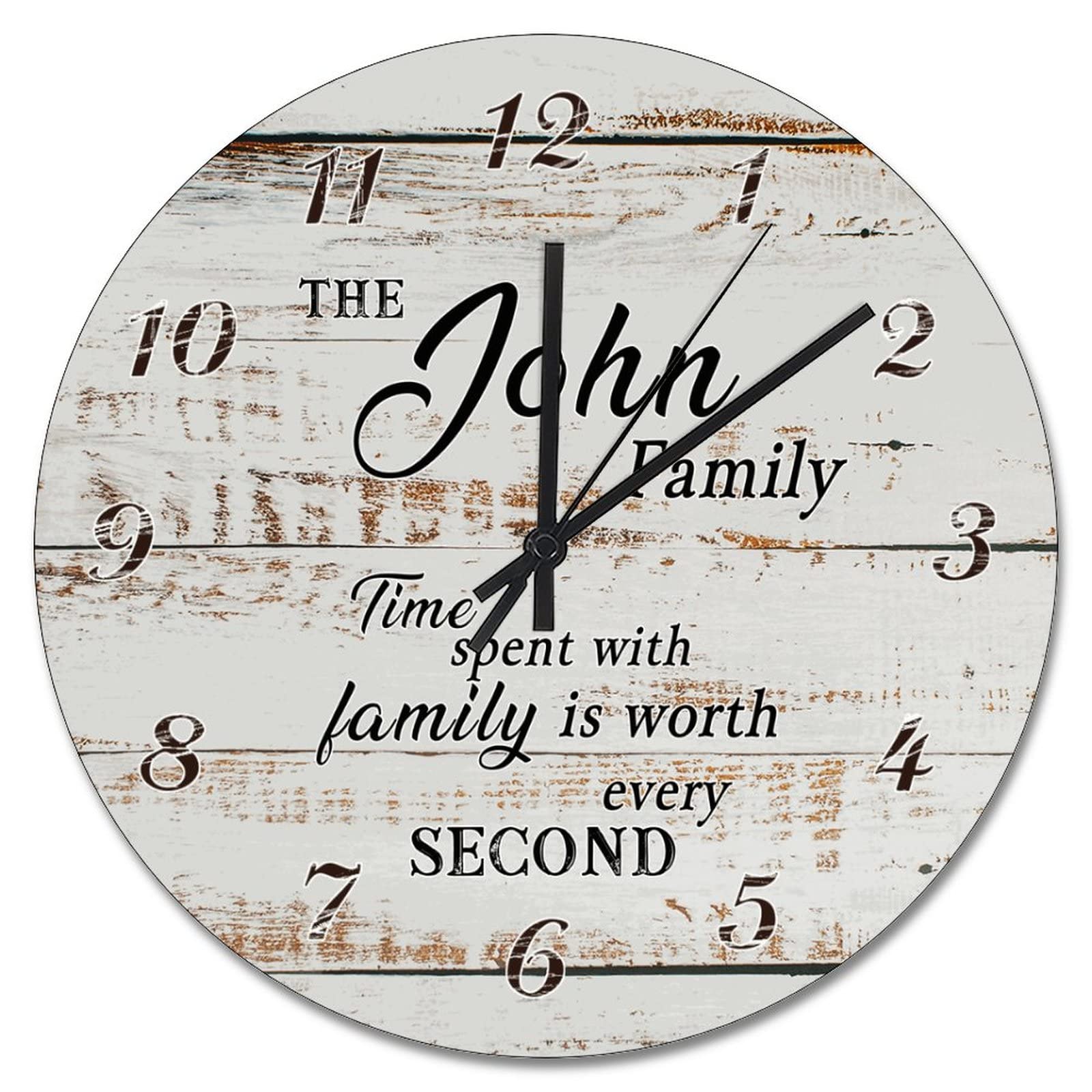 Horloge murale familiale Time Spent with Family Is Worth Every Second