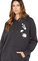 Vista 2 de Volcom Sudadera de forro polar con capucha Truly Stoked Ovesized Bf para mujer