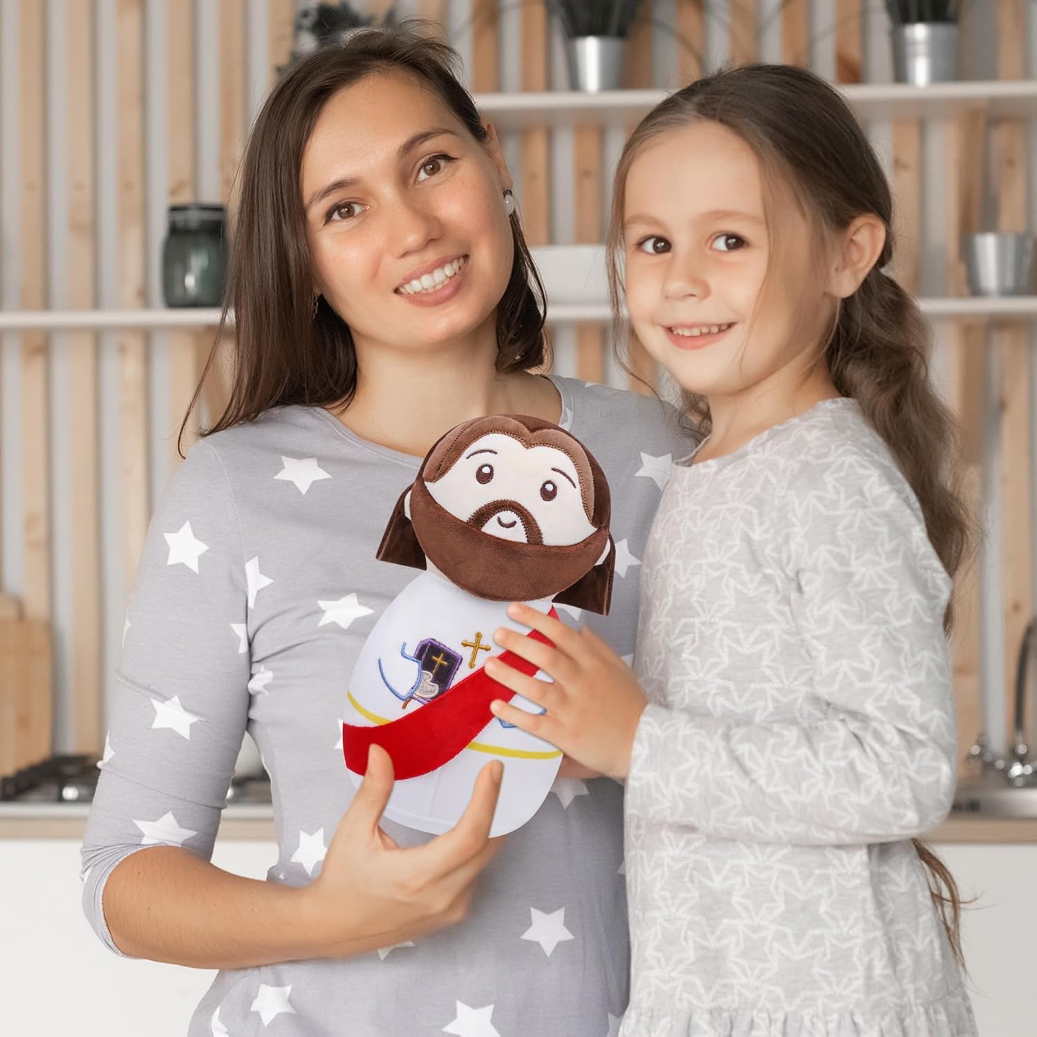 Jesus Plush Doll Christian Gifts - Baptism Gift for Kids, Classic Religious Savior My Friend Jesus Stuffed Doll Toys with Bible Baptism Prayer Gift 10 Inch