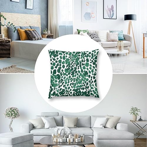 Miniatura 6 de Fundas de almohada de terciopelo con estampado de leopardo esmeralda y guepardo, funda de cojín con estampado de animales, fundas de almohada de
