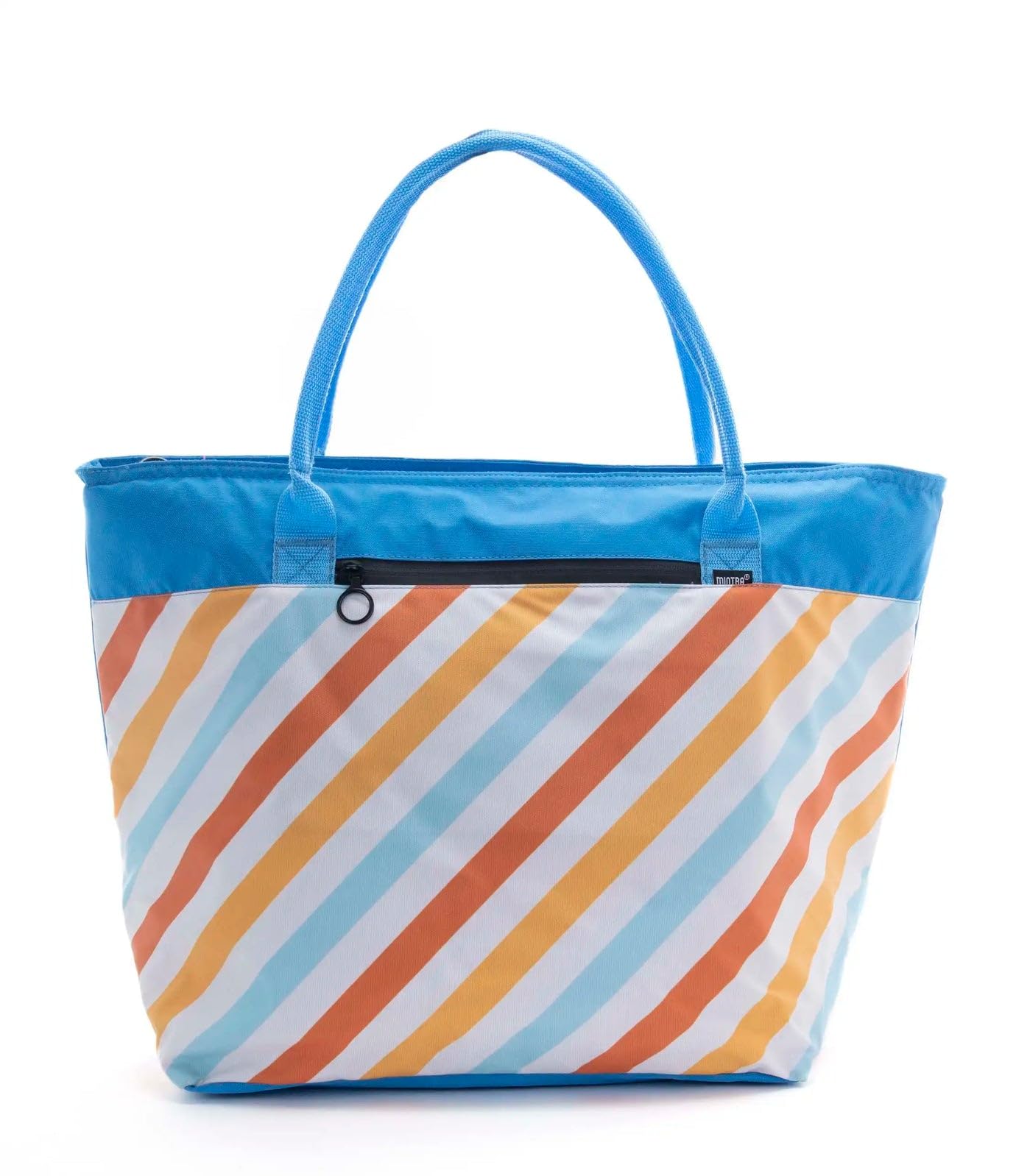 Mintra Tote Waterproof Cooling Bag, Large Capacity Bag, Picnic Cooler with Hand Holder, Portable & Easy Clean Tote (60 x 40 x 24 cm) (Cotton Candy Stripes)