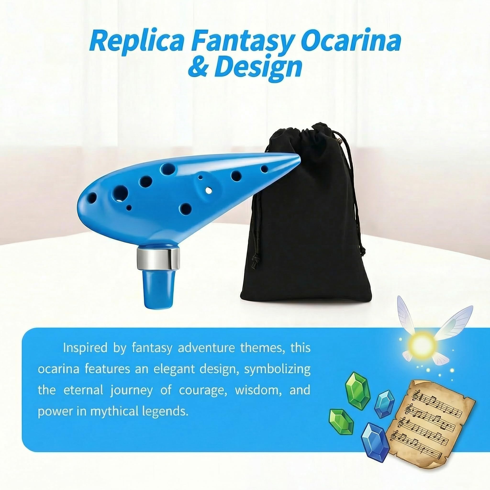 OcarinaWind 12 Hole Alto C Ocarina - 'Ocarina of Time' Replica