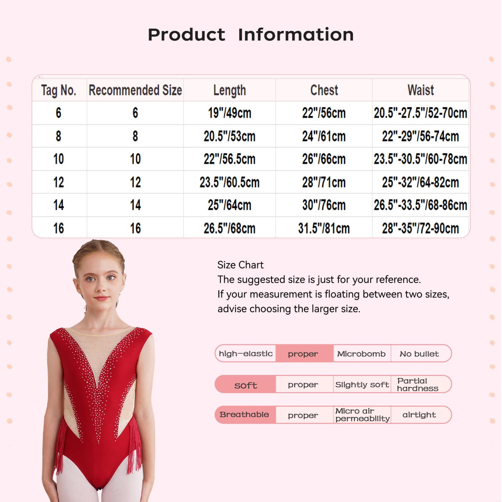 Runhomal Dziewczyna Trykot gimnastyka rytmiczna zawody Rhinestone Strój bez rękawów Dziecko Leotard Łyżwiarstwo figurowe Balet Joga Performance