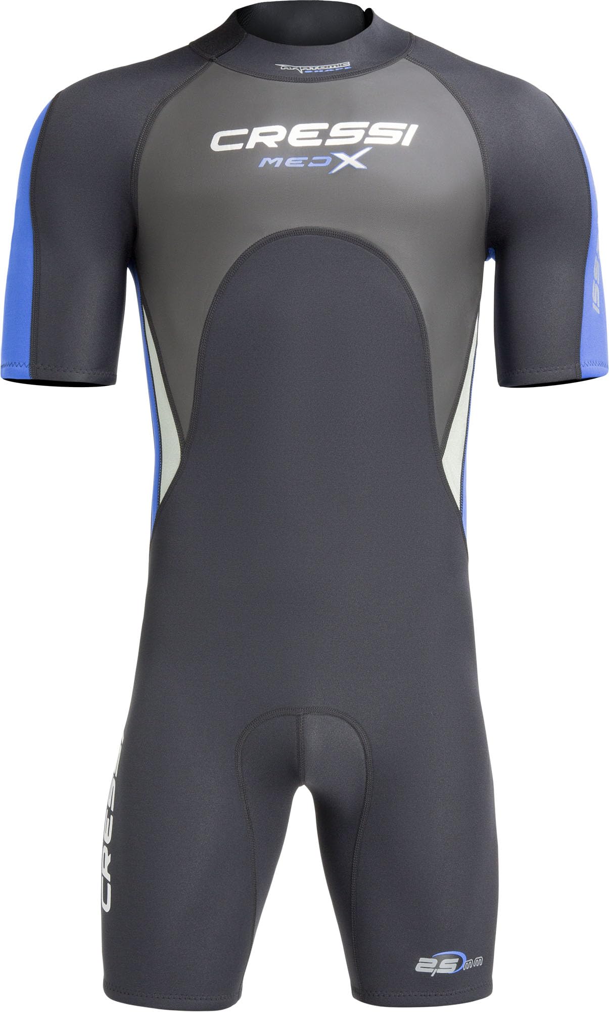 Cressi Med X Man 2.5mm - Combinaisons Shorty Homme en Neoprene 2.5 mm High Stretch
