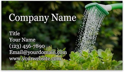 Vista 98 de Tarjetas de visita personalizadas, 3.5 x 2 pulgadas, paquete de 100 tarjetas gruesas y resistentes de 14 puntos, cuidado del césped, remoción