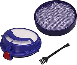 Pre-Motor Filter & Post Motor Kit Replacement for Dyson DC25 Handheld Vacuum Sweeper Filter Parts Set with Brush Pack of 2, Dark Blue & White