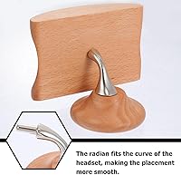 Vista 2 de UKCOCO Soporte de madera maciza para auriculares, soporte de madera, soporte de madera, soporte de madera, soporte para auriculares, soporte