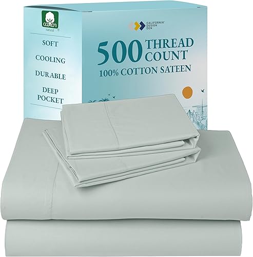 California Design Den - Juego de sábanas de 500 hilos