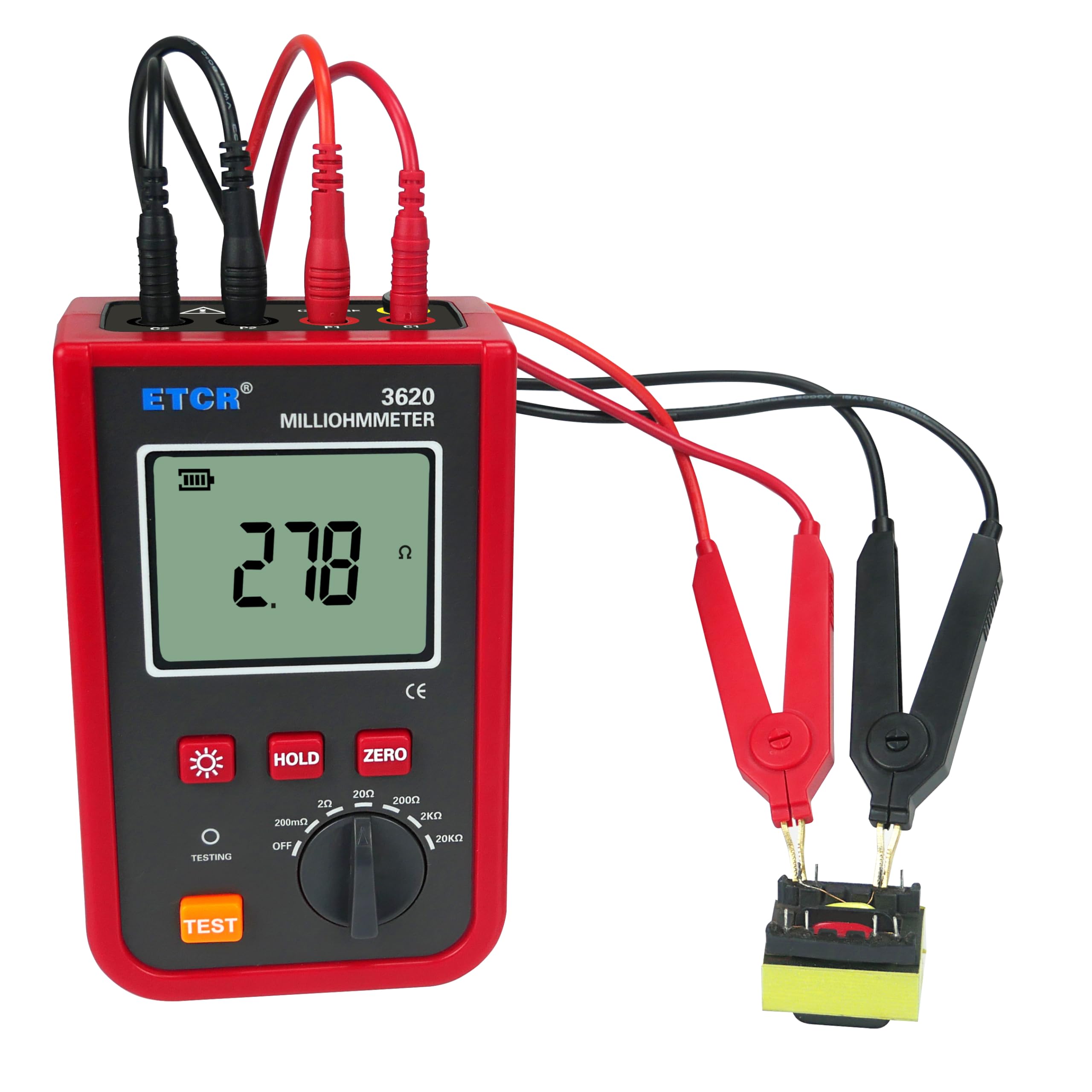 ETCR3620 High Precision Milliohmmeter 1m? to 20.0k? Digital Milli ohm Meter Resistance Tester 4 Wire Micro Ohm Meter