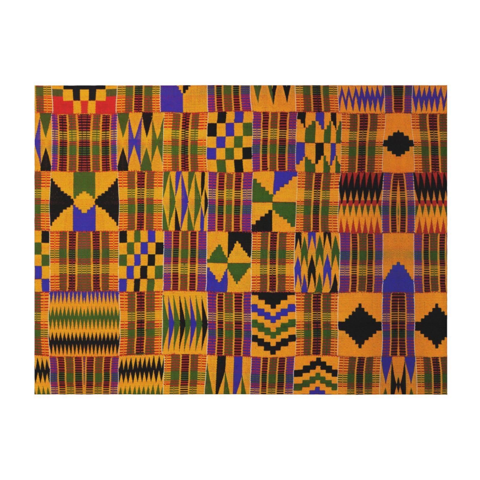 CHANGLEI African Weaving Soft Throw Blanket Flannel Blanket,Personalised Print Warm Cozy Versatile Blanket(240g) For Bed Sofa