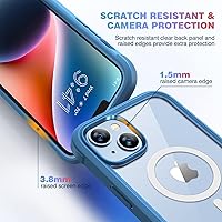 Vista 539 de Diaclara - Funda diseñada para iPhone 15 Plus de 6.7 pulgadas, transparente, cuerpo completo, con protector de pantalla, resistente de protección