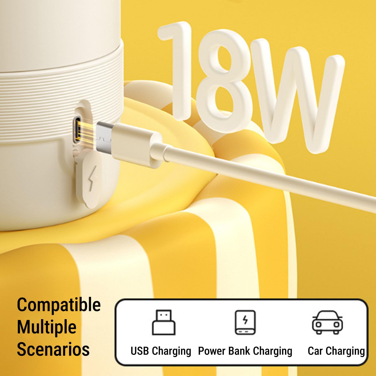 Calentador de Leche Portátil, 50w Calentamiento Rápido 500ml, Calentador de Biberones Inalámbrico Recargable de Acero Inoxidable 316 con Función de Temperatura Constante