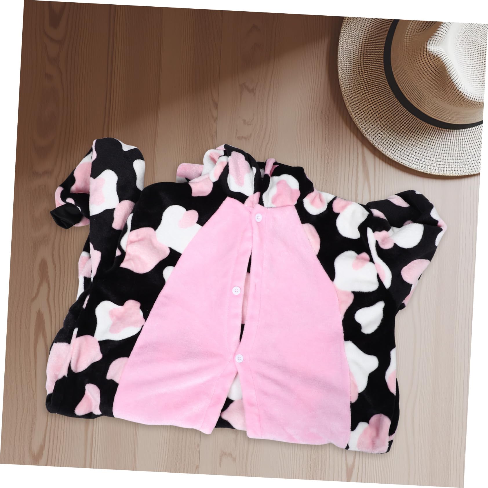 CALLARON Pigiama Onesie in Pile con e Rosa Spesso Unisex per Donna e Costume per Halloween