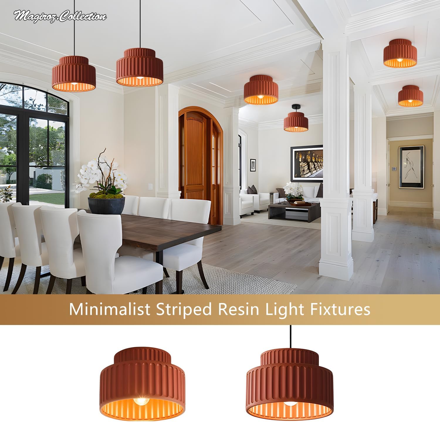 Nordic Round Semi Flush Mount Ceiling Light Vintage Small Hallway Lamp Fixtures Kitchen Ceiling Mount Light Orange Red Resin Close to Ceiling Lamp Modern Bathroom Overhead