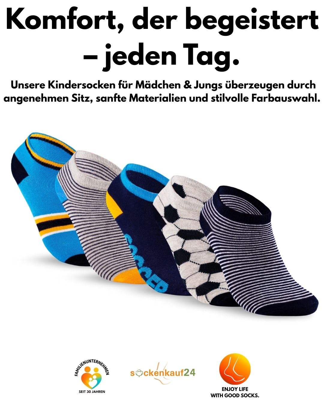 10 Paar Kinder Sneaker Socken Jungen & Mädchen Baumwolle Kindersocken