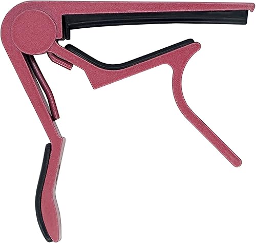 Cejilla de guitarra para guitarras acústicas y eléctricas con material de aluminio de 6 cuerdas Herramientas eléctricas acústicas coloridas - rojo